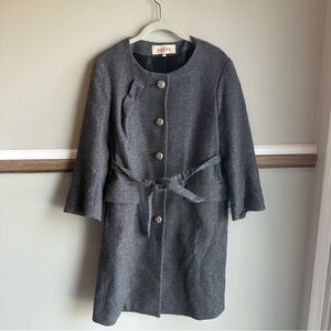 Hache Black White Houndstooth Wool Blend Button Jacket